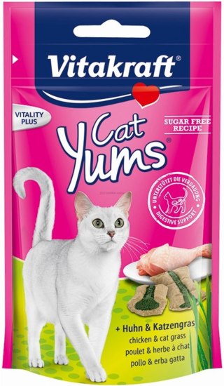 VITAKRAFT CAT YUMS przysmak dla kota, kurczak z kocią trawą 40g