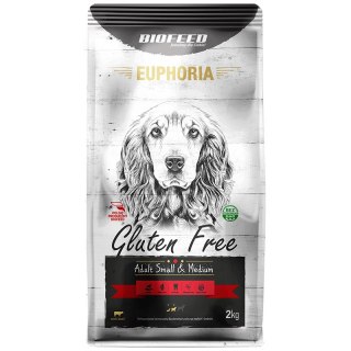 BIOFEED EUPHORIA GLUTEN FREE Small & Medium dla psów małych i średnich ras z wołowiną 2kg