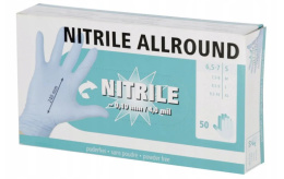 KERBL Rękawice nitrylowe Nitrile Allround, rozmiar L, niebieskie 50 sztuk [09-3182]