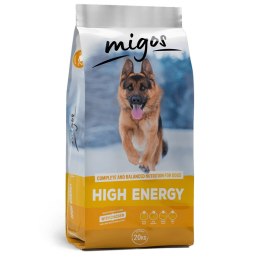 Migos High Energy 20kg kompletna karma dla psów aktywnych