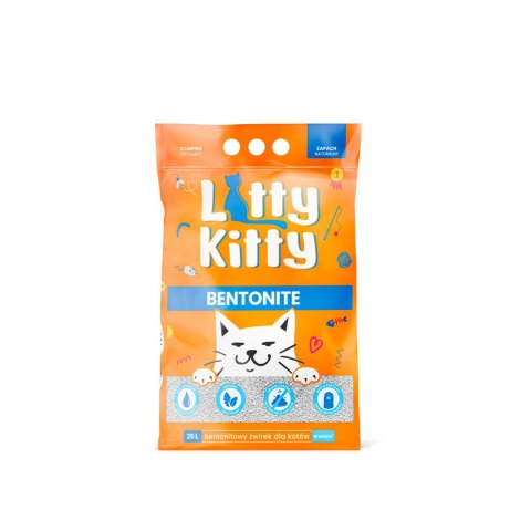 LITTY KITTY Żwirek bentonitowy naturalny 25L