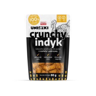 UNISZKI Crunchy indyk - Szałwia Pokrzywa 80g naturalna przekąska