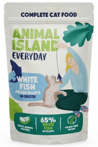 ANIMAL ISLAND Wołowina, Indyk, Kurczak oraz Biała Ryba 40x85g saszetki dla kota